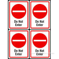 Keep Out Danger No Entering Warning PVC Sign